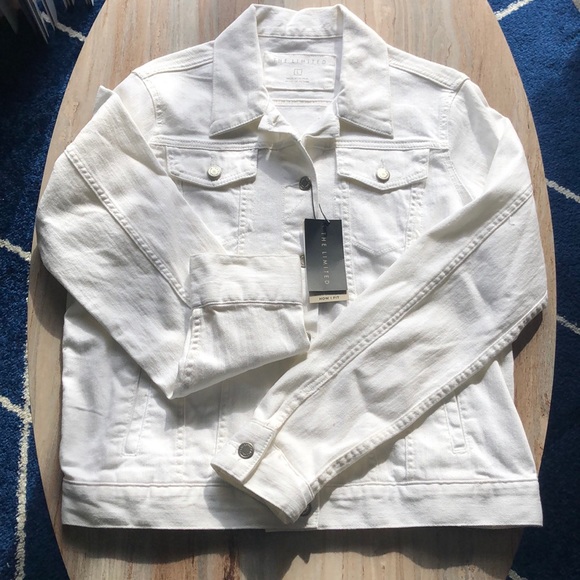white stretch jean jacket